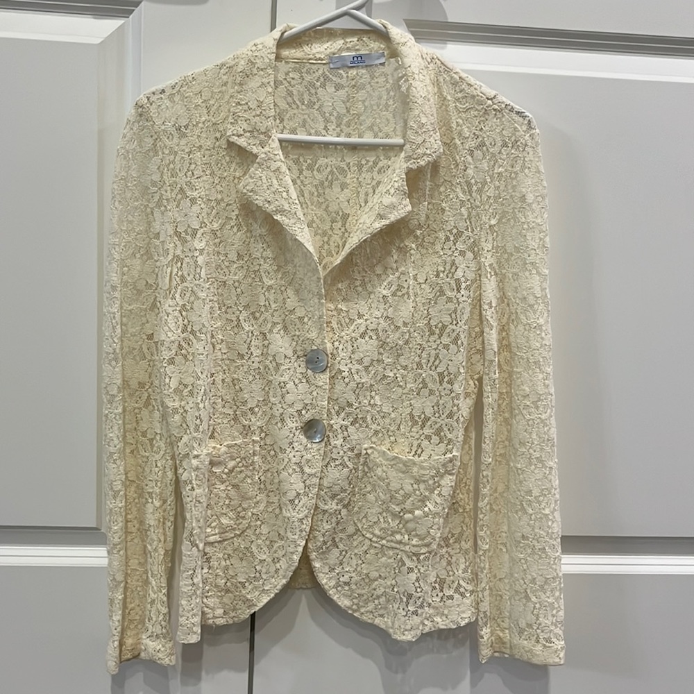 Cream lace top